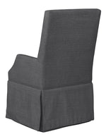 Alba 2 Gray Linen Fabric Arm Chairs