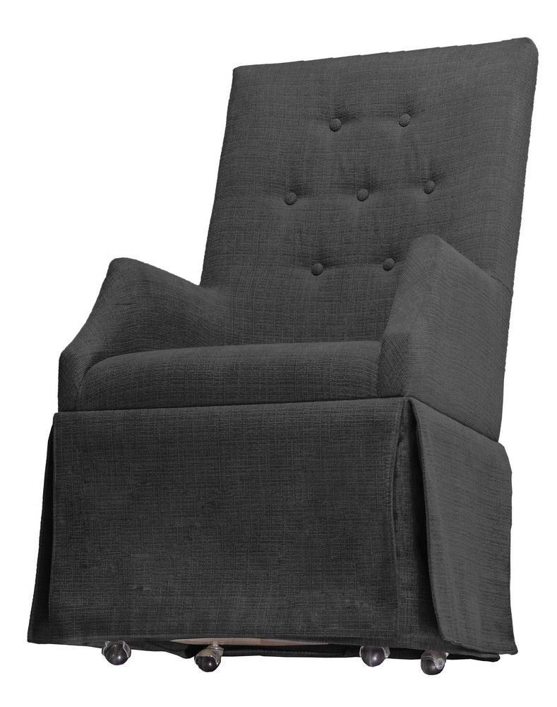 Alba 2 Gray Linen Fabric Arm Chairs
