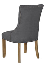 Alba 2 Gray Fabric/Rustic Oak Side Chairs