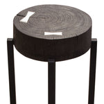 Alex Espresso Wood/Metal Round Accent Table
