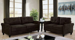 Alissa Brown Fabric Tufted 2-Seat Sofa