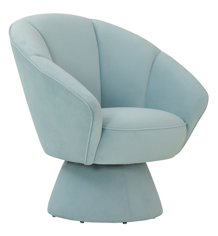 Allora Contemporary Light Blue Velvet Accent Chair