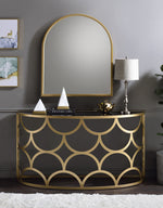 Altus Glass/Gold Finish Metal Console Table