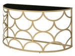 Altus Glass/Gold Finish Metal Console Table