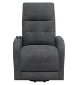 Amadea Charcoal Fabric Power Lift Massage Recliner