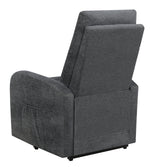 Amadea Charcoal Fabric Power Lift Massage Recliner