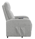 Amadea Grey Fabric Power Lift Massage Recliner