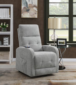 Amadea Grey Fabric Power Lift Massage Recliner