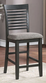 Amalia 2 Gray Fabric Counter Height Chairs