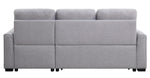 Amboise 2-Pc Light Gray Fabric Reversible Sectional with Sleeper