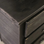 Ampelios Wire-Brushed Black Wood Dresser