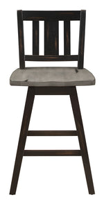 Amsonia 2 Black/Distressed Gray Counter Height Chairs