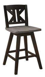 Amsonia 2 Distressed Gray/Black Counter Height Chairs