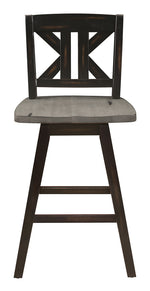 Amsonia 2 Distressed Gray/Black Counter Height Chairs