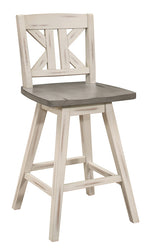 Amsonia 2 Distressed Gray/White Counter Height Chairs