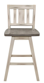 Amsonia 2 White/Distressed Gray Counter Height Chairs