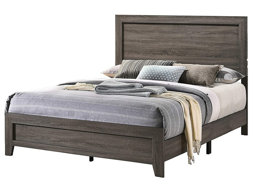 Anastasia 4-Pc Light Brown Wood King Bed Set