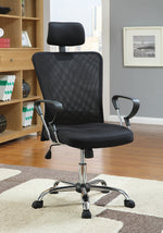 Andreina Black Mesh/Chrome Metal Adjustable Office Chair