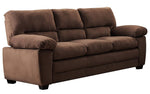 Andres 2-Pc Brown Plush Velvet Sofa Set