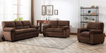 Andres 3-Pc Brown Plush Velvet Sofa Set