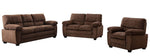 Andres 3-Pc Brown Plush Velvet Sofa Set