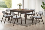 Anise 2 Light Grey Fabric/Brown Wood Side Chairs