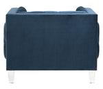 Ansario Blue Velvet Tufted Chair