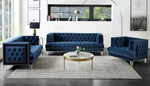 Ansario Blue Velvet Tufted Chair