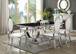 Antoine Black Glass/Chrome Metal Dining Table (Oversized)