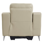 Antonio Beige Top Grain Leather Power Recliner