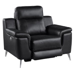 Antonio Black Top Grain Leather Power Recliner