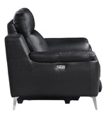 Antonio Black Top Grain Leather Power Recliner