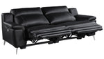 Antonio Black Top Grain Leather 2-Seat Power Recliner Sofa