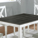 Anya 5-Pc White/Gray Wood Dining Table Set