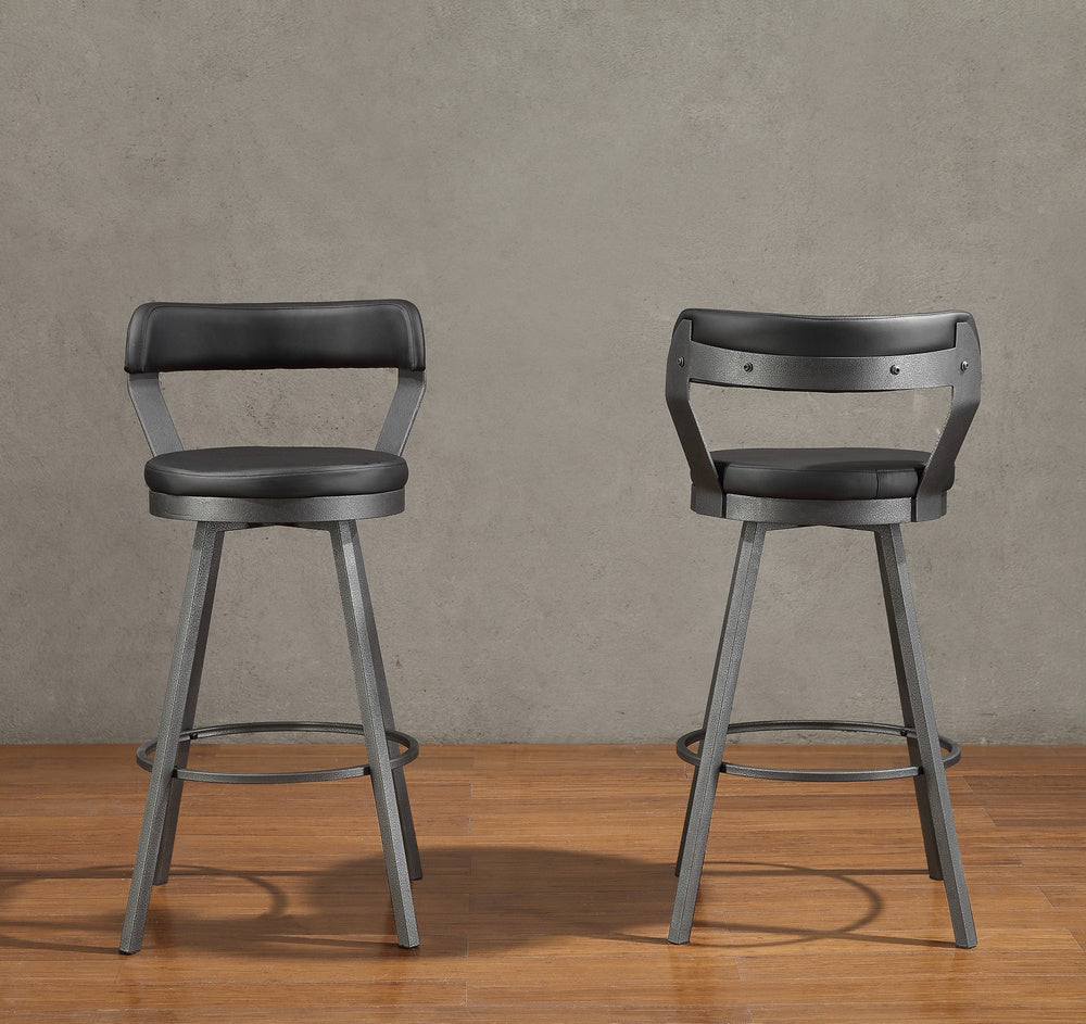 Appert 2 Black Bi-Cast Vinyl Pub Height Chairs