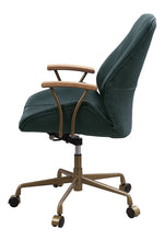 Argrio Dark Green Top Grain Leather Office Chair