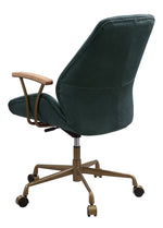 Argrio Dark Green Top Grain Leather Office Chair