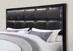 Ario Black Faux Leather/Metal Full Platform Bed