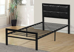 Ario Black Faux Leather/Metal Twin Platform Bed