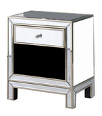 Aristotle Mirrored End Table with Shelf