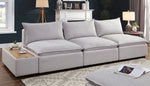 Arlene Light Gray Linen-like Fabric Sofa