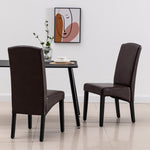 Art 2 Brown Faux Leather/Wood Side Chairs