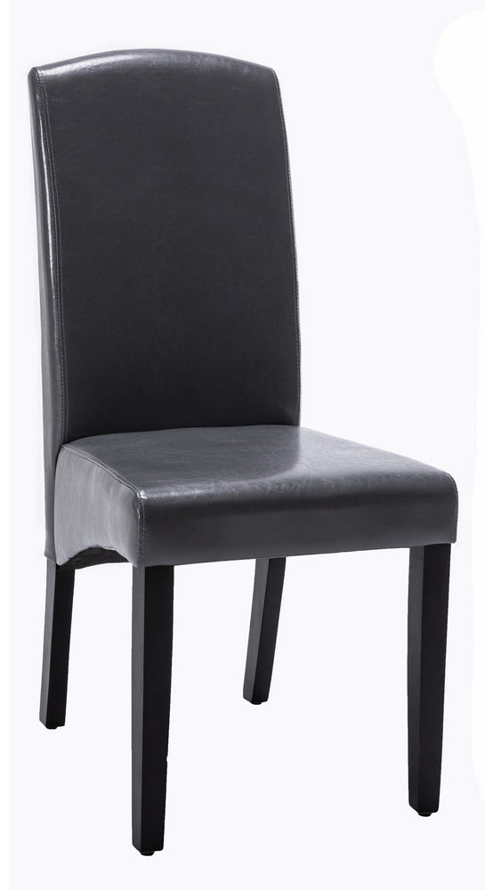 Art 2 Dark Gray Faux Leather/Wood Side Chairs