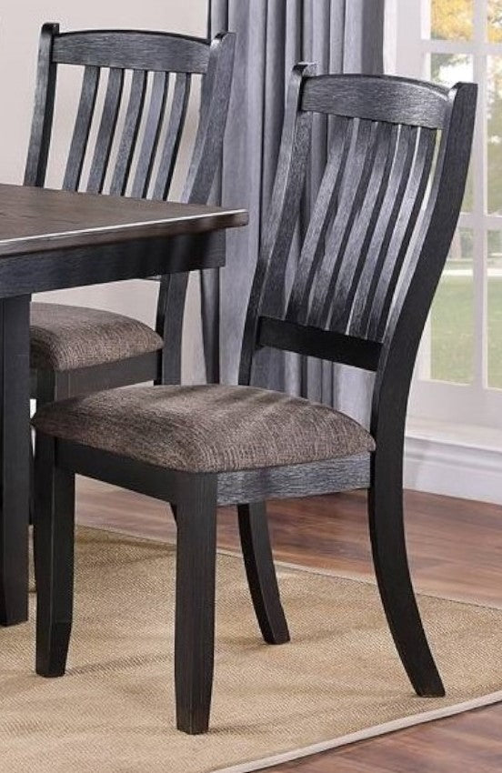 Artemis 2 Dark Coffee Fabric/Wood Side Chairs