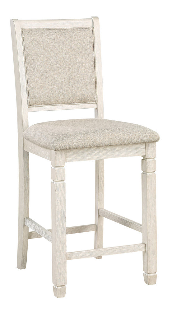 Asher 2 Beige/Antique White Counter Height Chairs