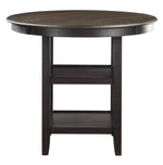 Asher Brown/Black Wood Round Counter Height Table