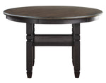 Asher Brown/Black Wood Round Dining Table