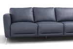 Astonic Contemporary Blue Leather Sofa