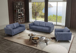 Astonic Contemporary Blue Leather Sofa