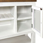 Auletta Distressed White/Dark Oak Wood Server